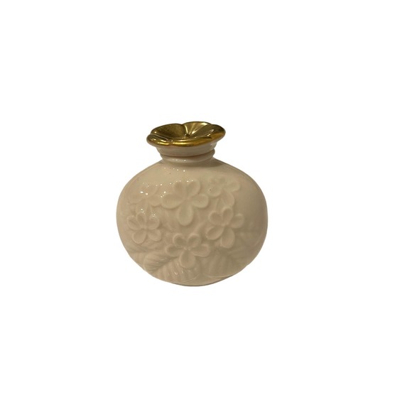 Vintage‎ Lenox Essence Porcelain Perfume Bottle Embossed Floral Design - Picture 2 of 6
